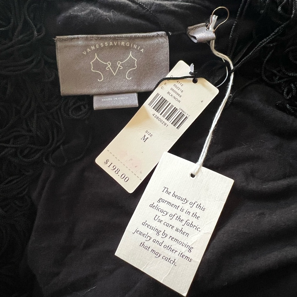 Anthropologie Black Fringe Jacket - Picture 6 of 6